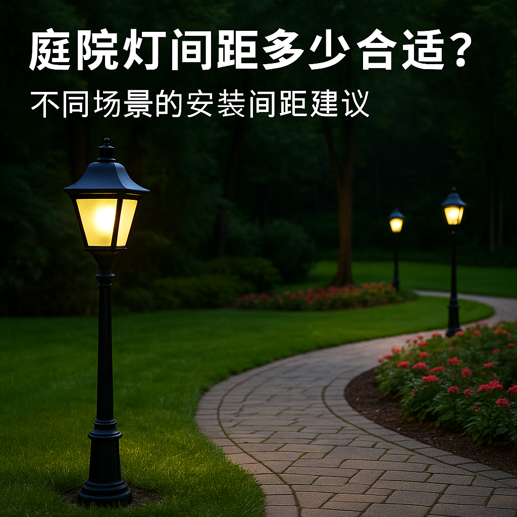 庭院燈間距多少合適？不同場(chǎng)景的安裝間距建議
